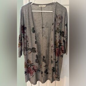 Women’s Large Ginger G Floral Open Cardigan